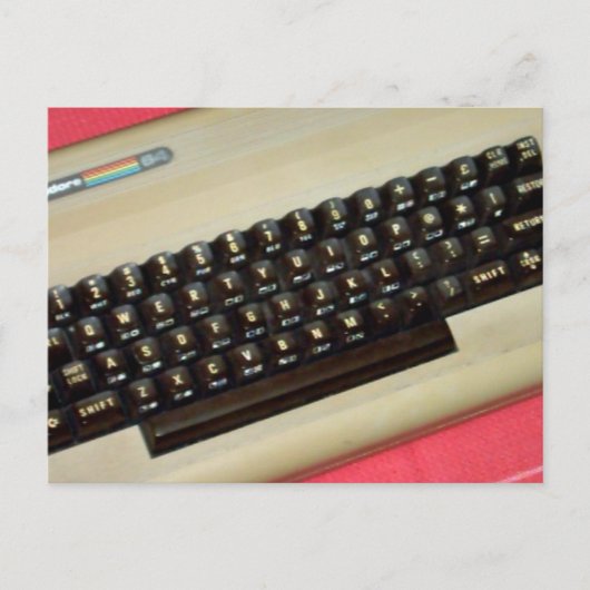 Carte Postale Un ordinateur domestique Commodore 64 8 bits (Devant)