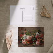 Carte Postale Un panier avec des roses | Eugène Petit