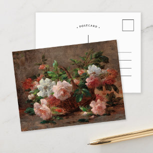 Carte Postale Un panier avec Roses   Eugene Petit