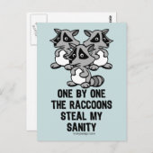 Carte Postale Un Par Un Les Raccoons (Devant / Derrière)