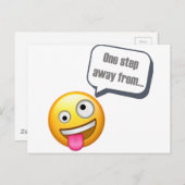 Carte Postale un pas de fou Emoji (Devant / Derrière)