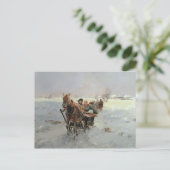 Carte Postale Un paysage hivernal (Debout devant)