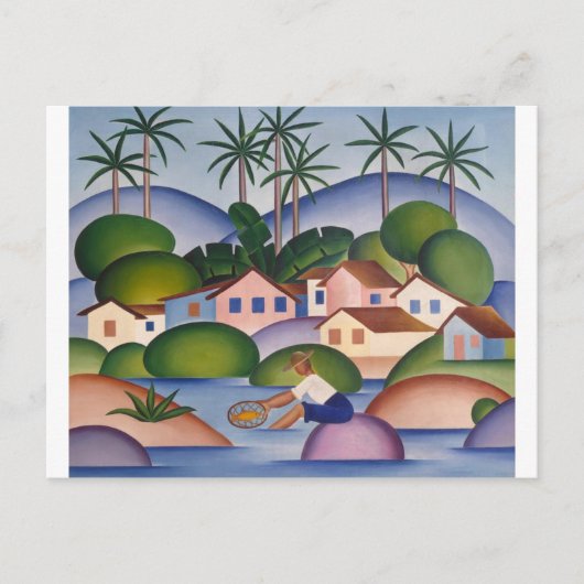 Carte Postale Un pêcheur à la ligne - Tarsila do Amaral (Devant)
