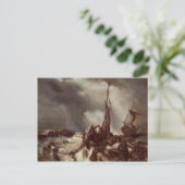 Carte Postale Un pêcheur tirant dans un filet, 1868 (Debout devant)