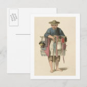 Carte Postale Un Pédlar, assiette 17 de 'Le Costume de Chine', f (Devant / Derrière)