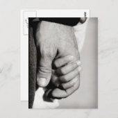 Carte Postale Un père confiant l'amour protecteur (Devant / Derrière)