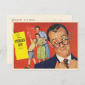 Carte Postale Un père Vintage (Devant / Derrière)