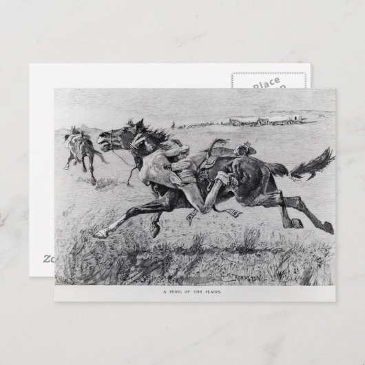 Carte Postale Un péril des plaines (Devant / Derrière)