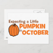 Carte Postale Un Petit Citrouille En Octobre (Devant / Derrière)