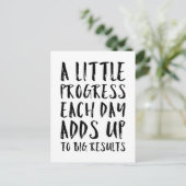 Carte Postale Un petit devis de motivation de progrès (Debout devant)