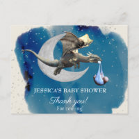 Un petit Merci de Baby shower de dragon chevalier