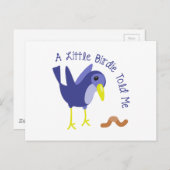 Carte Postale Un Petit Oiseau M'A Dit (Devant / Derrière)