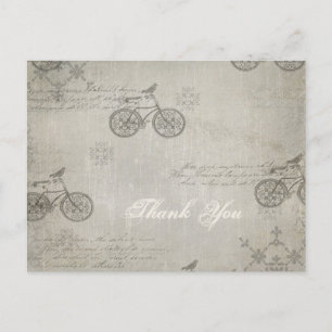 Carte Postale Un petit oiseau m'a dit Merci Bicyclette