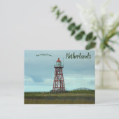 Carte Postale Un petit phare à Stavoren Pays-Bas (Debout devant)
