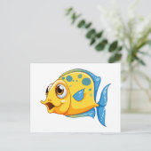 Carte Postale Un petit poisson jaune (Debout devant)