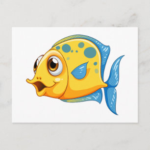 Carte Postale Un petit poisson jaune