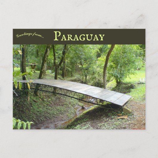 Carte Postale Un petit pont à Hohenau Paraguay (Devant)