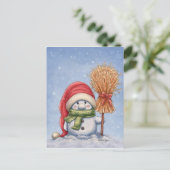 Carte Postale Un Petit Snowman (Debout devant)