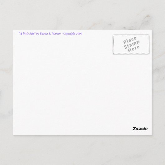 Carte Postale Un peu d'aide (Dos)