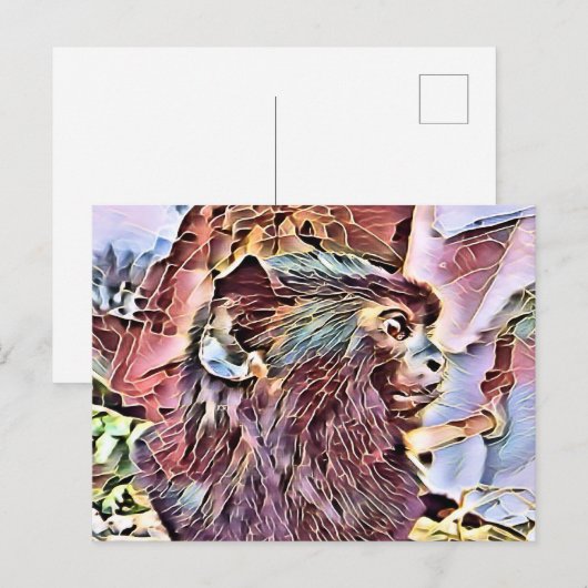 CARTE POSTALE UN PEU DE SINGE (Devant / Derrière)