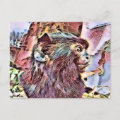 CARTE POSTALE UN PEU DE SINGE (Devant)