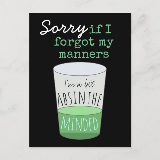 Carte Postale Un peu d'esprit d'absinthe (Devant)