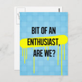 Carte Postale Un peu enthousiaste, n'est-ce pas ? (Devant / Derrière)