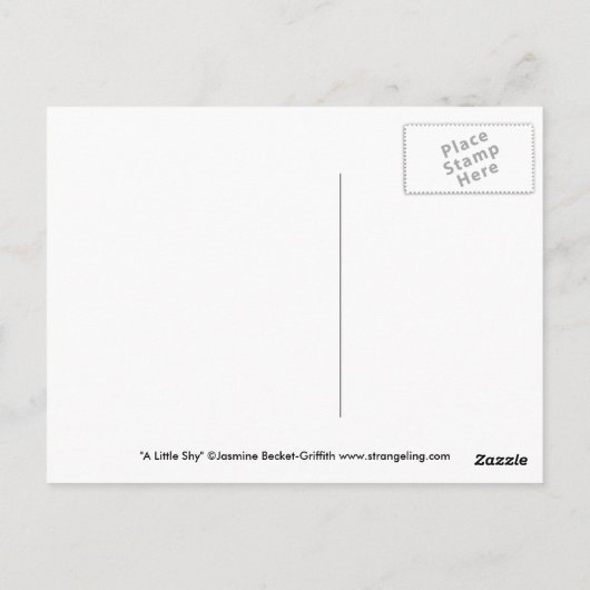 Carte postale "Un peu timide" (Dos)