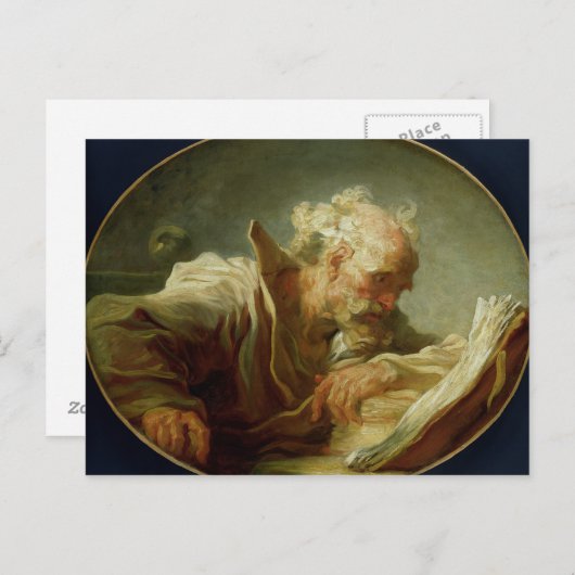 Carte Postale Un philosophe, c.1764 (Devant / Derrière)