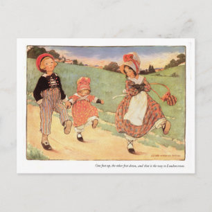 Carte Postale Un Pied Vers Le Haut, Un Pied Vers Le Bas