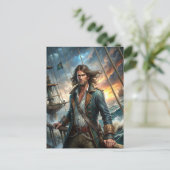 Carte Postale Un pirate d'un navire (Debout devant)
