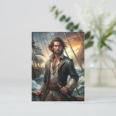 Carte Postale Un pirate d'un navire (Debout devant)