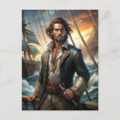 Carte Postale Un pirate d'un navire (Devant)