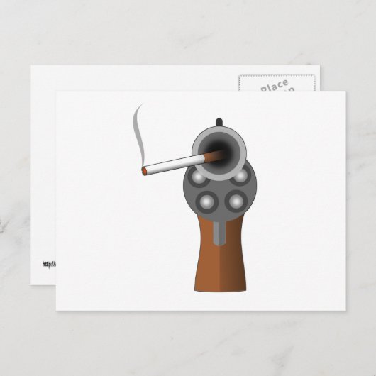 Carte Postale Un pistolet à tabac (Devant / Derrière)