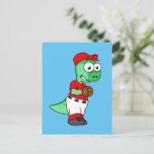Carte Postale Un Pitcher De Baseball Pachycephalosaurus. (Debout devant)