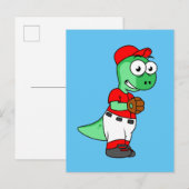 Carte Postale Un Pitcher De Baseball Pachycephalosaurus. (Devant / Derrière)