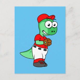 Carte Postale Un Pitcher De Baseball Pachycephalosaurus.