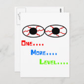 Carte Postale Un... Plus... Niveau... - Yeux Sanglants (Devant / Derrière)