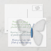 Carte Postale Un poème de rêve inspirant (Devant / Derrière)