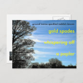 Carte Postale Un poème pour l'automne (Devant / Derrière)