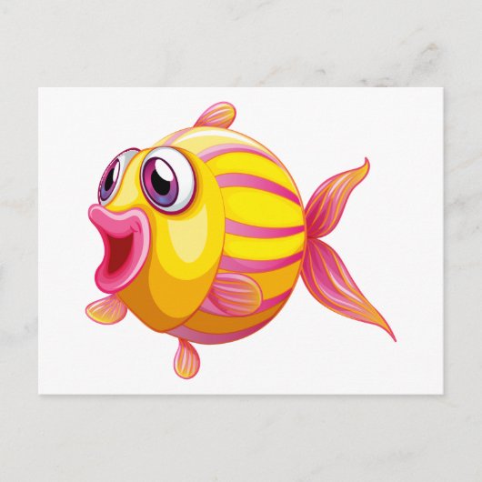 Carte Postale Un poisson gras et coloré (Devant)