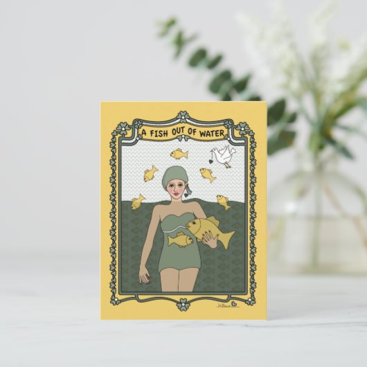Carte postale Un poisson hors de l'eau_C_ (Debout devant)