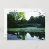 Carte Postale Un pont sur le lac dans Prospect Park (Devant / Derrière)
