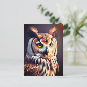 Carte Postale Un portrait de chouette (Debout devant)