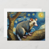 Carte Postale Un Possum dans la nuit étoilée (Devant / Derrière)