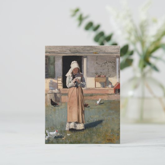 Carte Postale Un poulet malade | Winslow Homer (Debout devant)
