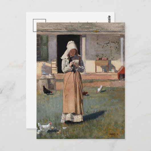 Carte Postale Un poulet malade | Winslow Homer (Devant / Derrière)