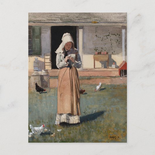 Carte Postale Un poulet malade | Winslow Homer (Devant)
