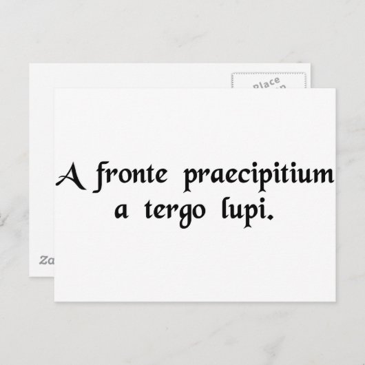 Carte Postale Un précipice devant, loups derrière (Devant / Derrière)