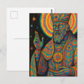 Carte Postale Un prêtre psychédélique (Devant / Derrière)